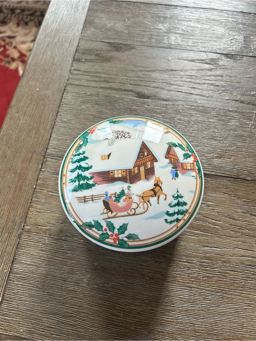 Mikasa White Porcelain Trinket Box Lid with Logo